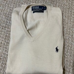 Polo by Ralph Lauren Cream V-Neck Sweater
